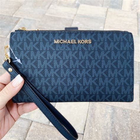 michael kors jet set phone wallet|michael kors wallet double zip.